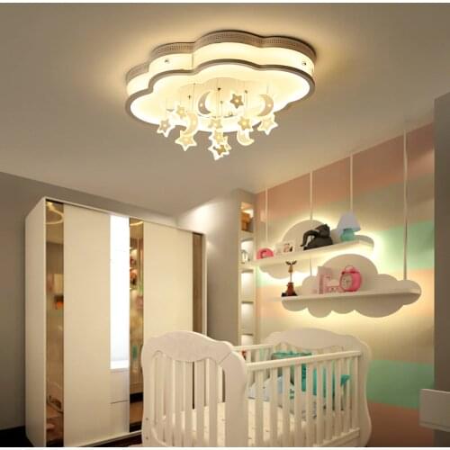 Modern Led Cloud Ceiling Lights Iron Lampshade Ceiling Lamp Children Baby Princess Girls Boys Kids Bedroom Lighting AC85-265V