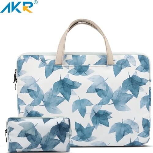 Waterproof nylon Hand bag Laptop case for MacBook Air 2018 Pro Retina 13.3"15.4 for Xiaomi 12.5" 15.6" leaves Pattern Style 2019