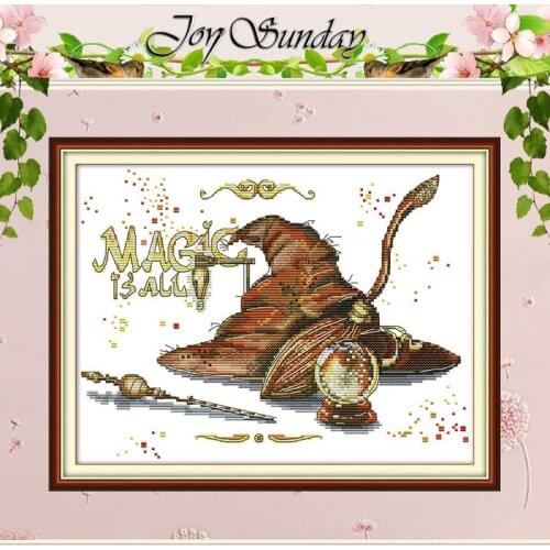 Magic props cartoon patterns counted 11CT 14CT Cross Stitch Sets DIY Chinese Cross-stitch Kits Embroidery Needlework Home Decor