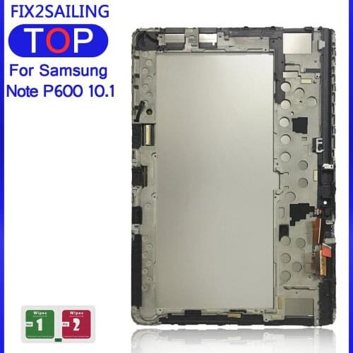 For Samsung Galaxy Note 10.1 SM-P600 P605 P600 LCD Display with Touch Screen Digitizer Sensors Assembly Panel Frame Replacement
