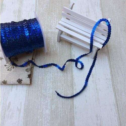 1 Roll/Lot (100 yards/roll) 6mm laser diameter round flat sequins Paillettes sewing on trims for crafts, cloth accessory