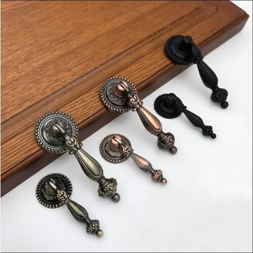 1Pcs Antique pendant Cabinet Knobs and Handles Wardrobe Door Pulls Dresser Drawer Handles Kitchen Cupboard Handle