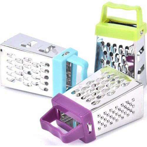 1PCS 4 Sided Blades Cheese Vegetables Grater Carrot Cucumber Slicer Cutter Box Container Kitchenware Stainless