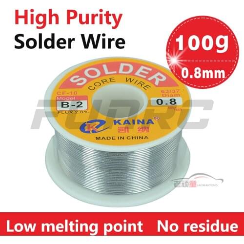 100g 0.8 FLUX 2.0% 45FT Tin Lead Tin Wire Melt Rosin Core Solder Soldering Wire Roll No-clean RC Model Car Repair Tools