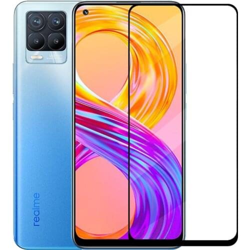 2PCS For Screen Protector Glass For Realme 8 Pro Glass For Realme 8 7 6 Pro V5 Tempered Glass Protective Phone Film For Realme 8