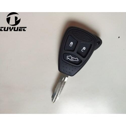 3 Buttons Remote Key Shell for Chrysler 300C Sebring Wrangler Dodge Jeep Cruiser Compass Uncut Blade Case