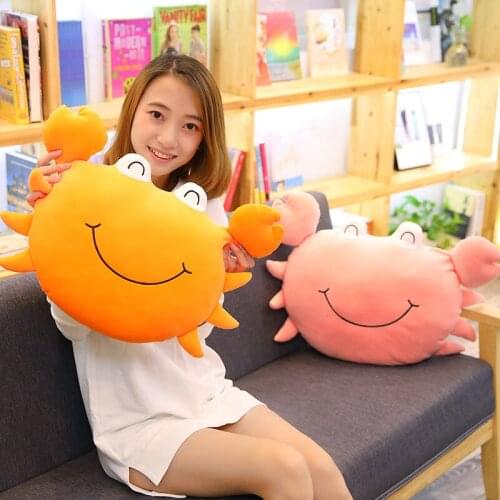 45cm New Cute Simulation Crab Plush Toys For Children Kids Stuffed Soft Pillow Cushion Lovely Marine Animal Toys Brinquedos