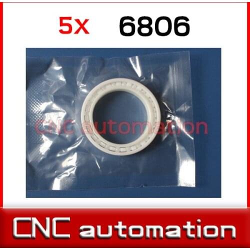 5pcs full Zirconia ZrO2 6806 ceramic Radial shaft Ball Bearings 30*42*7mm