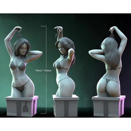 75mm 100mm Resin Model Kits Sexy Girl Figure Unpainted No Color RW-201