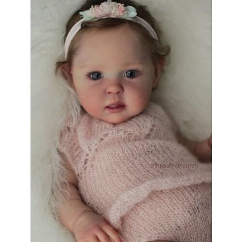 20 Inch Reborn Baby Accessories DIY Princess Blank Ward Kit With Body Eyes Fresh Color Soft Vinyl Unpainted Unfinished Doll Part