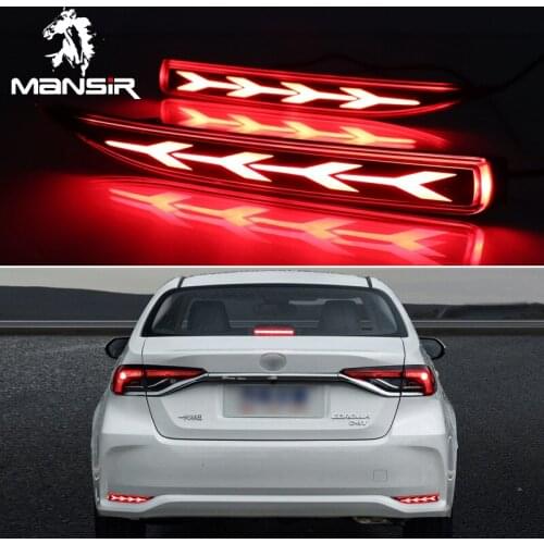 Car LED Rear bumper lights Assembly Rear Fog Lamp Auto Brake Reflector For Toyota Corolla 2019 2020 Backup Lamps Reverse Lamps