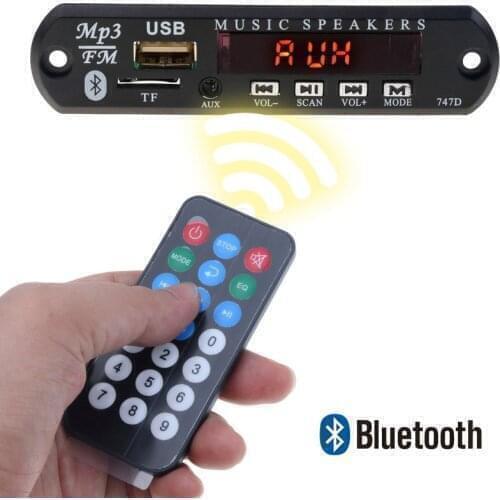 Kebidu 5V To 12V Bluetooth MP3 WMA Decoder Board Wireless MP3 Player Car Audio USB TF FM Radio Module For Car Speaker