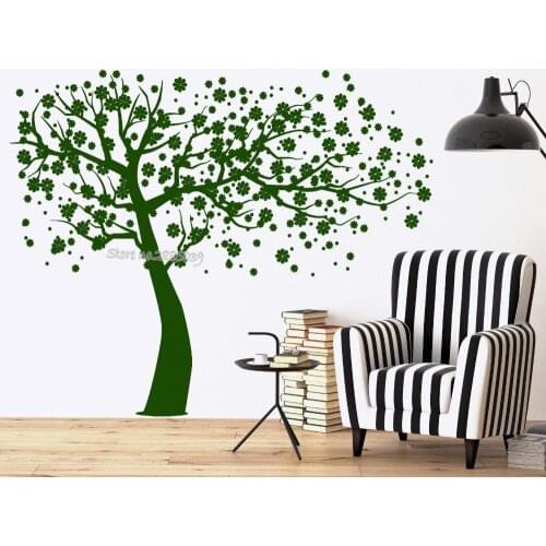 Big Cherry Tree Branch Wall Decals Vinyl Sticker Art Decal Girls Bedroom Livingroom Decor Sofa Background Decorative Mural LA490