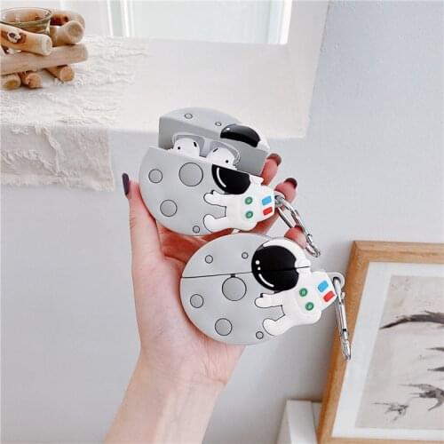 3D Cartoon Astronaut Headphone Cover Wireless Bluetooth-compatible Case For Apple Airpods 1 2 Air Pods Earphone For Airpods Pro