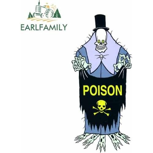 EARLFAMILY 13cm x 5.9cm Cartoon Zombie Motorcycle Car Stickers Vinyl Car Wrap Decal Laptop Skateboard Wall Decoration