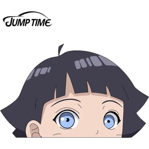 JumpTime 13cm x 8.2cm Himawari Peeker Sticker Car Window Bumper Decals Waterproof Accessories Cartoon Car Sticker Graphic