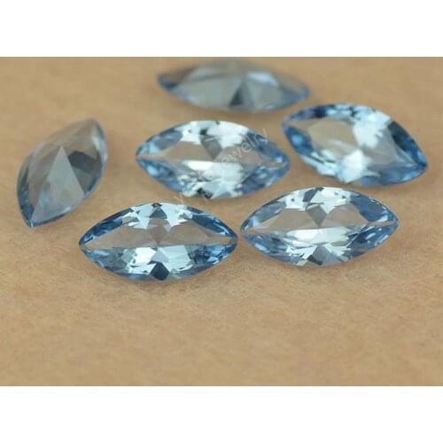Hot Sale 2x4~8x16mm 107# 108# Blue Stones Marquise Shape Cut Lab Created Loose Spinel Gems For Jewelry