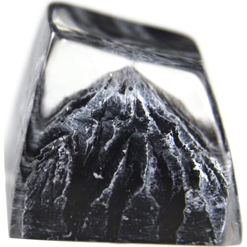 SA Profile Novelty Artisan Handcraft Resin Snow Mountain Shine Through GK61 Keycaps For Mechanical Keyboard GMMK Keychron ID80