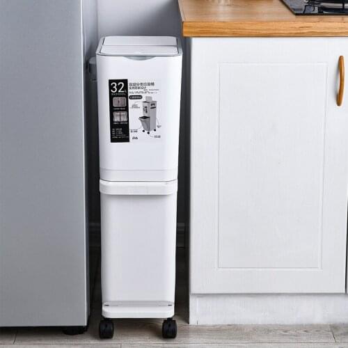 Kitchen, living room, toilet, Japanese style classification, detachable garbage can with cover, multi-functional dry wet