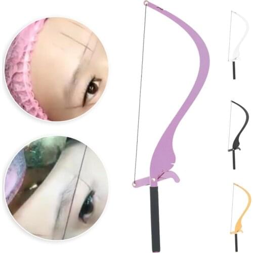 Microblading Line Marker Ruler with 10pcs inked Brow Mapping Dyeing Thread Lines Semi Permanent Makeup Eyebrow Positioning Tool