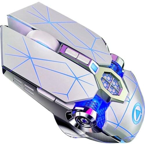 2.4G Wireless Mouse Rechargeable Ergonomic Silent Gaming Mause USB 1600 DPI RGB Backlit Gamer Mice With Mouse Pad For Laptop PC