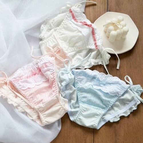 Spring and summer Japanese girls underwear strap sweet ladies underwear cotton crotch briefs cotton thin breathable