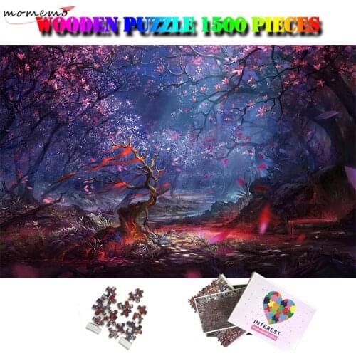 MOMEMO Life Stream 1500 Piece Adults Puzzles Wooden Jigsaw Puzzle 1500 Pioeces Difficult Puzzle Toys for Kids Teens Home Decor