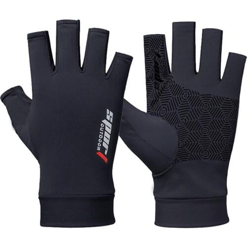 1 Pair Fishing Gloves Men Women Outdoor Fishing Anti-slip 2 Cut half Finger Sports Fish Equipment Angling Gloves