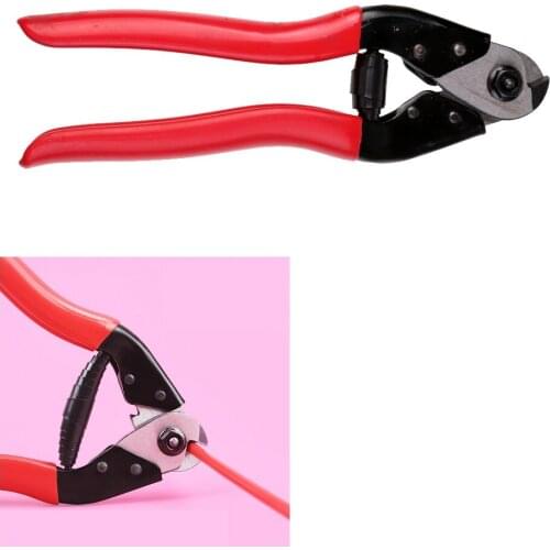 Red Handle Wire Cable Cutting Plier Cutter Stripper for Bike Repair and Electrician Use