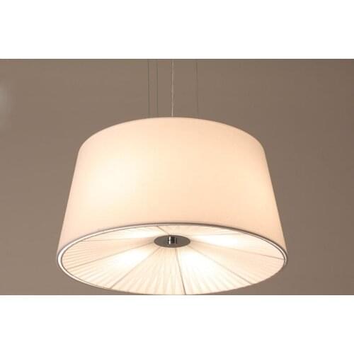 Flax fabri pendant lights canvas linen ligen shade drum shape pendant lights for dinning Fixture Pendant Lamp white lamps E024