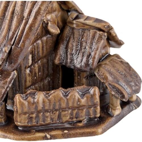 House Decoration Archaistic Realistic Lightweight Exquisite Large Rockery House-shape Ornament for Interior Decor