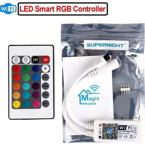 Magic Home DC 5V 12V 24V Wireless Wifi Controller Mini RGB Smart LED Light Strip Music Controller Light Switch Remote Control