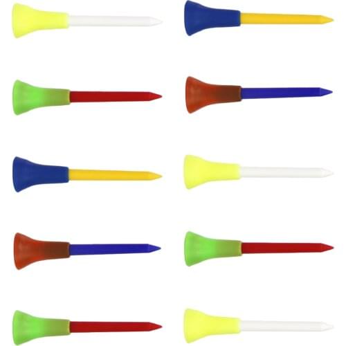 10pcs Step Down Golf Tees Plastic Golf Tee Colorful Best for Outdoor Sports all Over Sized Drivers Irons & Hybrids Longer Drives