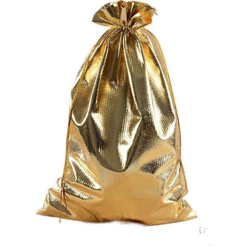 100pcs/pack Multi Size Gold/Silver Gift Bags Christmas Halloween Gift Box Packaging Bags Wedding Party Candy Box Chocolate Bags