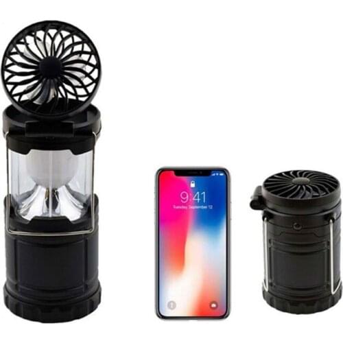 2 in 1 LED Tent Light Camping Fan Hanging Lamp Lantern for Outdoor Emergencies