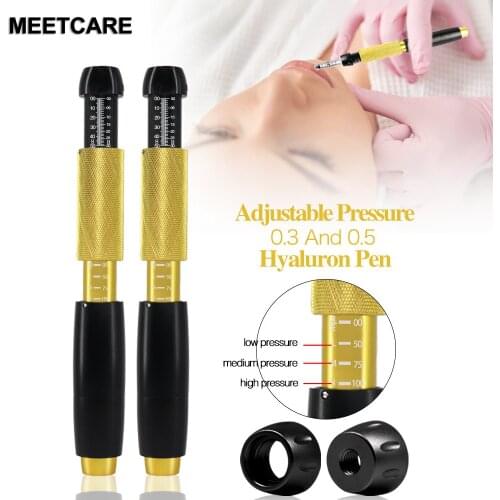 2in1 Hyaluron Pen 3 Level Pressure Hyaluronic Acid Pen Anti Wrinkle Lip Lifting Meso Atomizer with Ampoule Nozzle for Lip Filler
