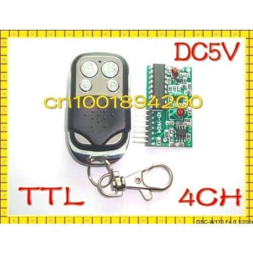 4CH DC5V RF Transmitter &Receiver Module Wireless Remote Control Module System M4/L4 TTL High Low Level Encoding Relay Driver
