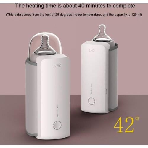 5200mAh USB Rechargeable 42Â°C Travel Outdoor Baby Bottle Warmer Heater for Milk Tea Juice Liquid Coffee Keep Cup Warm U1JE