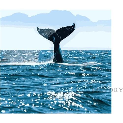 Diamond Painting Seascape Whale Tail Handicraft Full Square/round Diamond Embroidery Mosaic Decor for Home Wall Art Gift