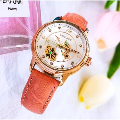 Женские часы с кожаным ремешком AOKULASIC China At AliExpress