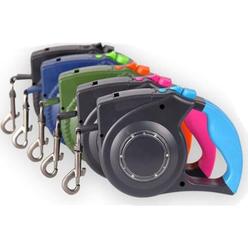 Pet Automatic Telescopic Traction Rope Dog Cat LED Lamp Reflector Automatic Expansion Tractor Pet Products