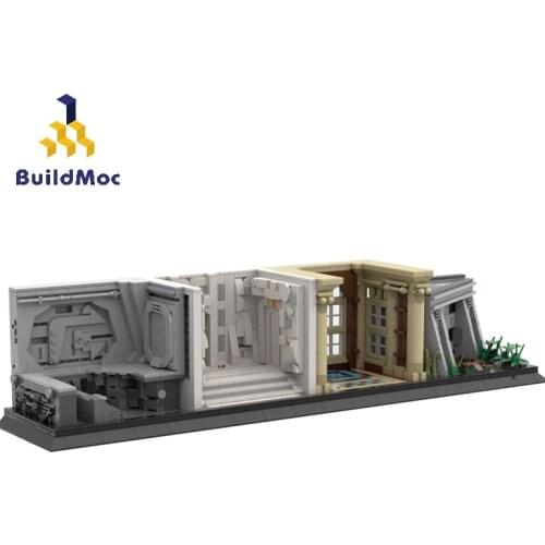 BuildMoc Star Plan A Galaxy Far Away Modular Display Series 2 Building Blocks MOC Space Model Bricks Toy For Children DIY Gifts