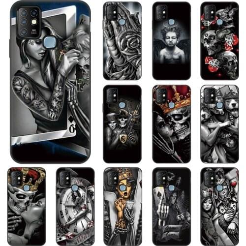 Skeleton Skull Case For Infinix Hot 10 8 9 Play Case Phone Cover For Infinix Hot 10 Lite Note 10 7 Zero 8 Smart 5 4 Cases Coque