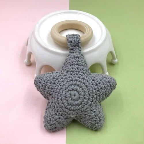 Children Teething Nursing Bracelet Color Crochet Pentagram Baby Molar Bracelet Necklace Teether Baby Toy DIY Star Teether