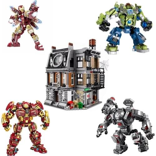 Disney Marvel Avengers Character Building Blocks Weapon Toy Hulk Steel Mecha Glove Handguard Block Brick Child Birthday Gift