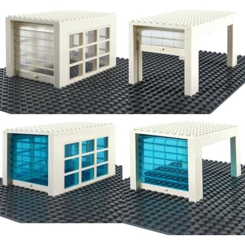 Classic Car Rolling gate Garage Locking Bricks Doors Windows Building blocks DIY Accessories City Car MOC Parts toys for kids