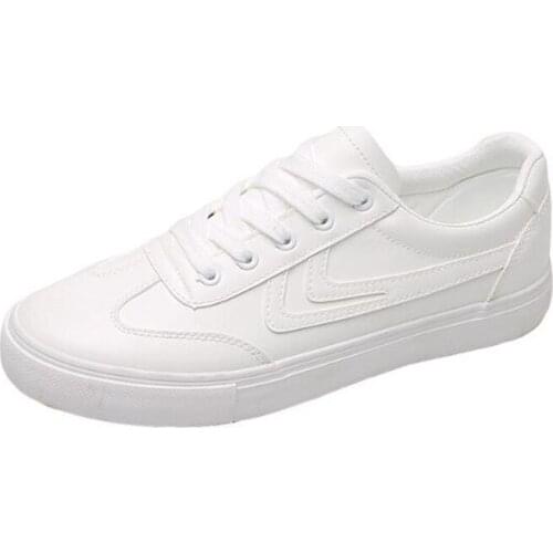 New mens sneakers fashion leather lace-up thick-soled lightweight comfortable versatile large size casual couple shoes