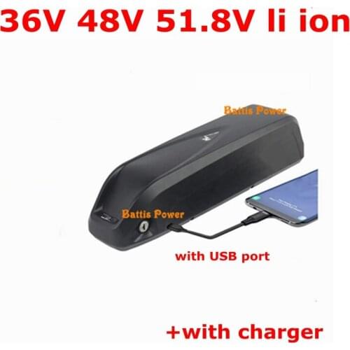 Li-ion bateria 18650 36V 15Ah lithium battery hailong black Water bottle for 36v 500w ebike Electric Bicycle with Charger+BMS