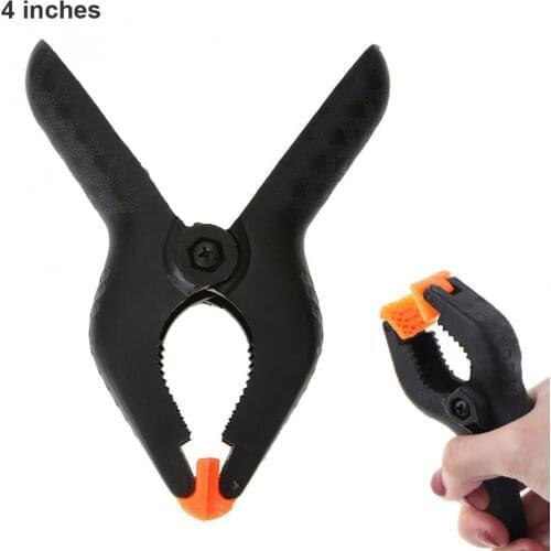 4/6 Inch Clamps Multifunction Black Plastic Nylon Fixed Clip with A-type Spring Clamps for Fixed Photography Background Cloth