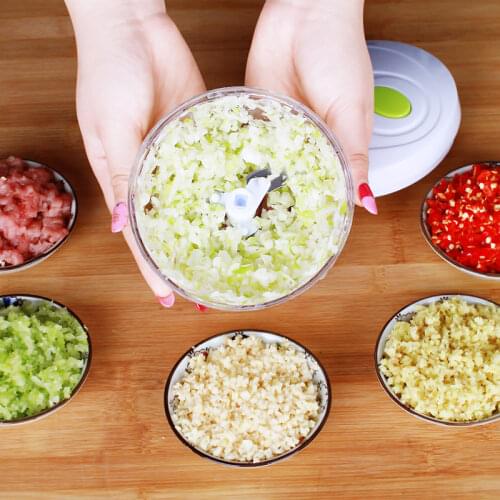 Multifunction High Quality New High Speedy Design Vegetable Fruit Twist Shredder Manual Meat Grinder Chopper Garlic Cutter